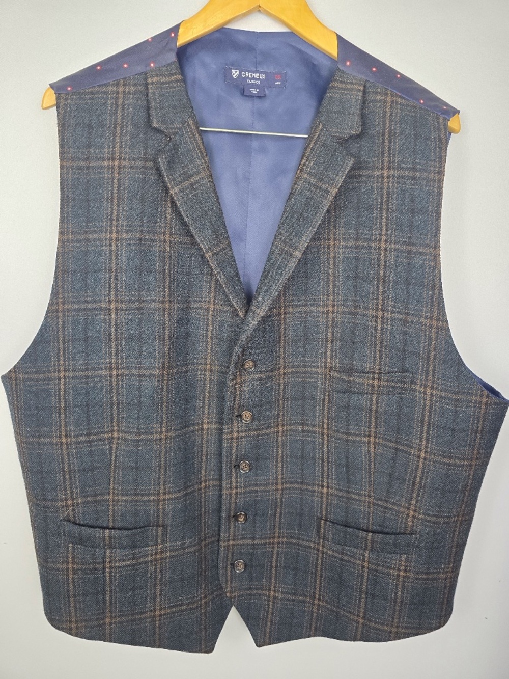 Cremieux Classics Men’s Plaid Suit Vest XXL NWOT